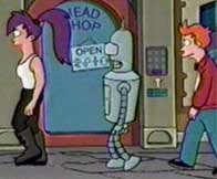 Door with a cartel that says open